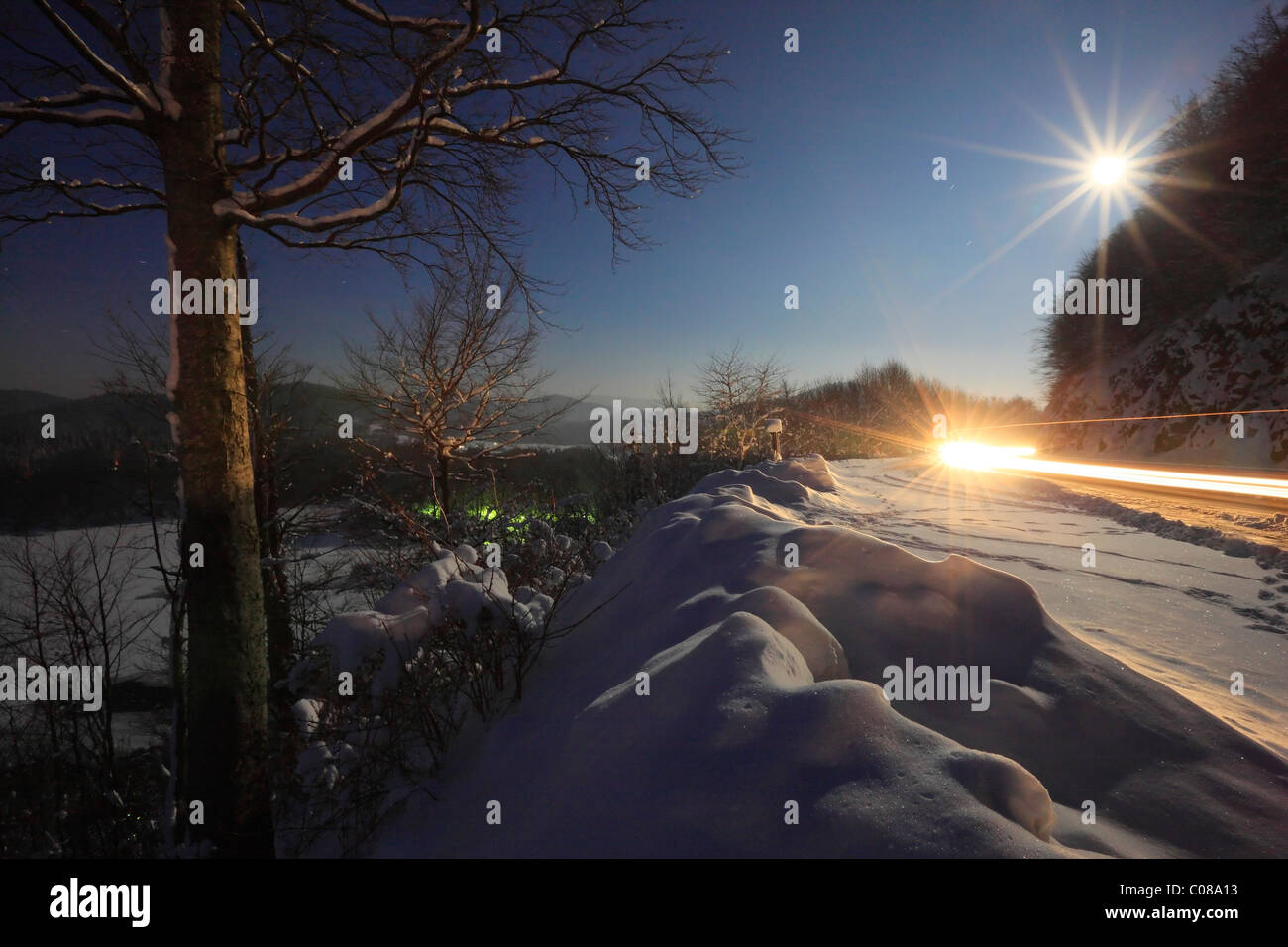 Strada di notte Foto Stock