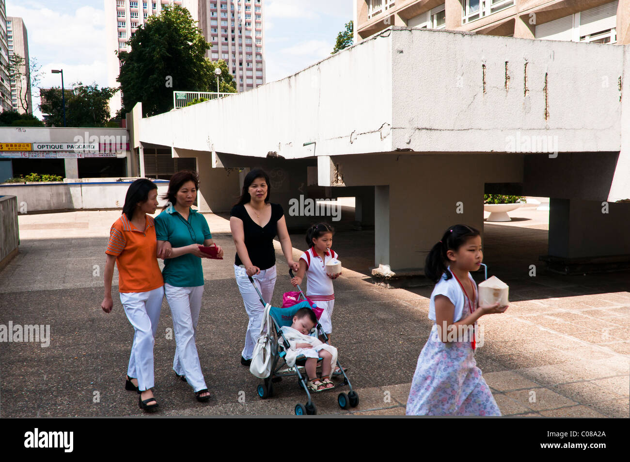 Olympiades, quartiere di Chinatown, Parigi, Francia Foto Stock