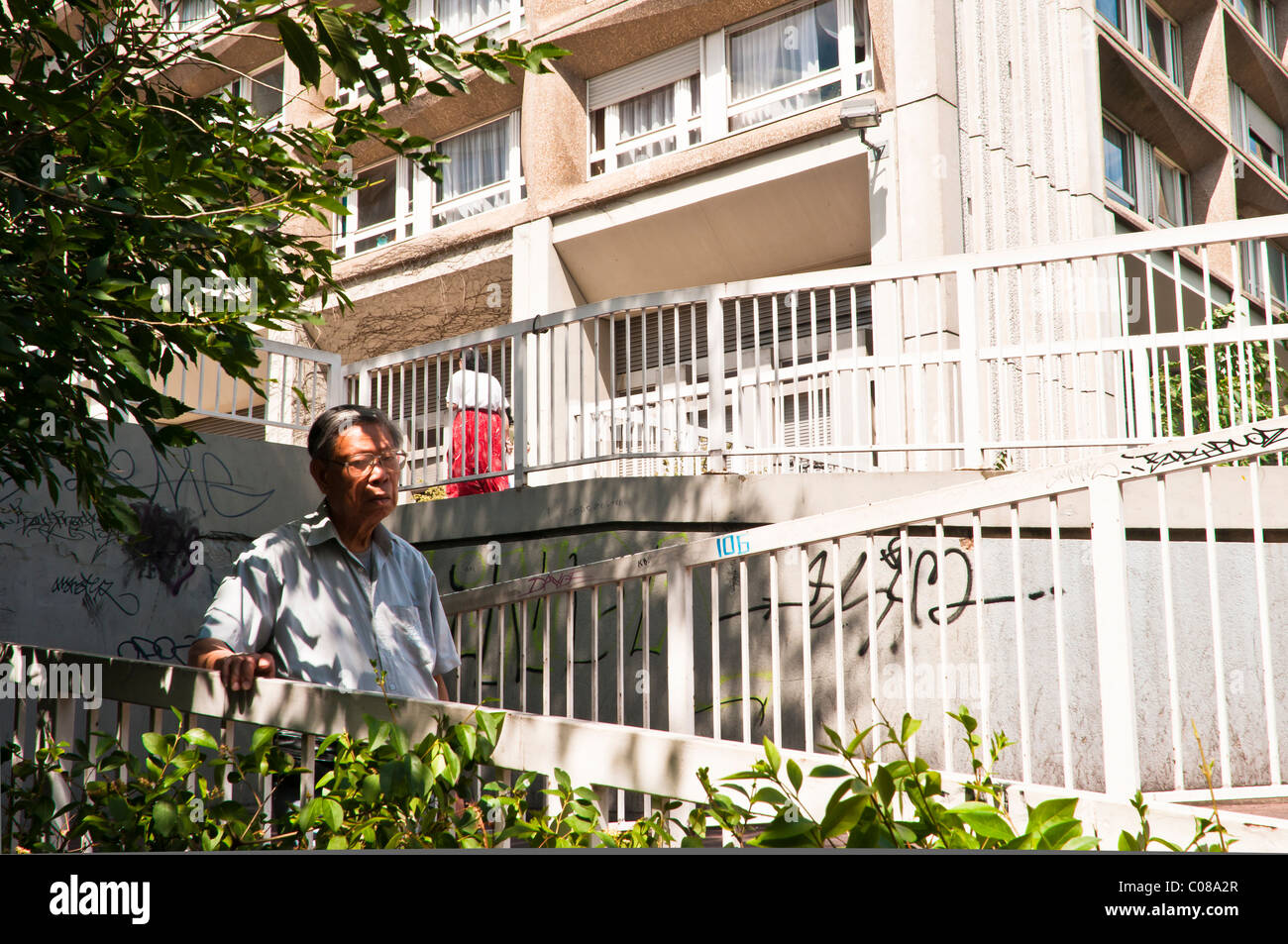 Olympiades, quartiere di Chinatown, Parigi, Francia Foto Stock