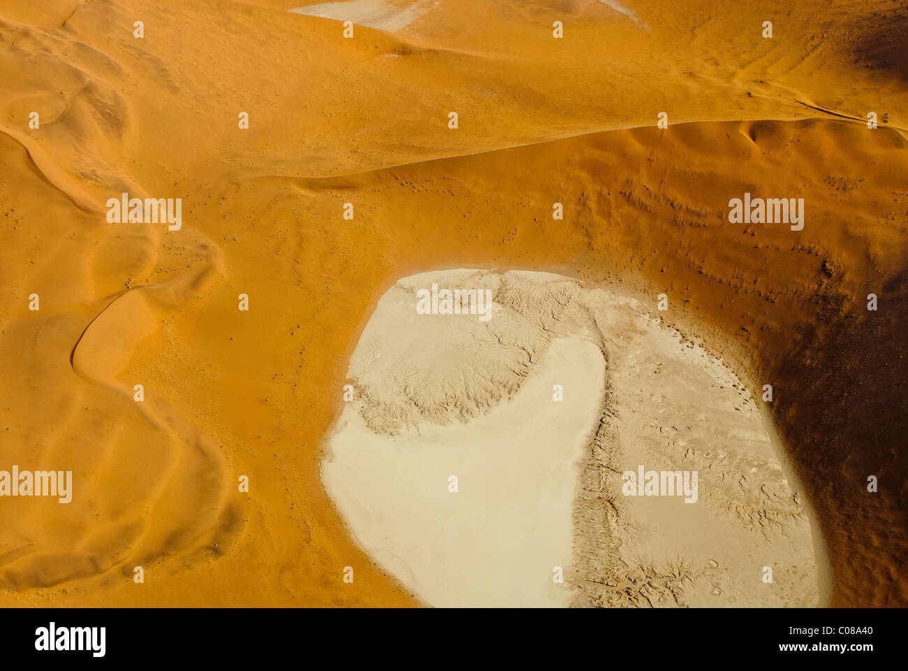 Arial fotografia di dune in Namibia Foto Stock