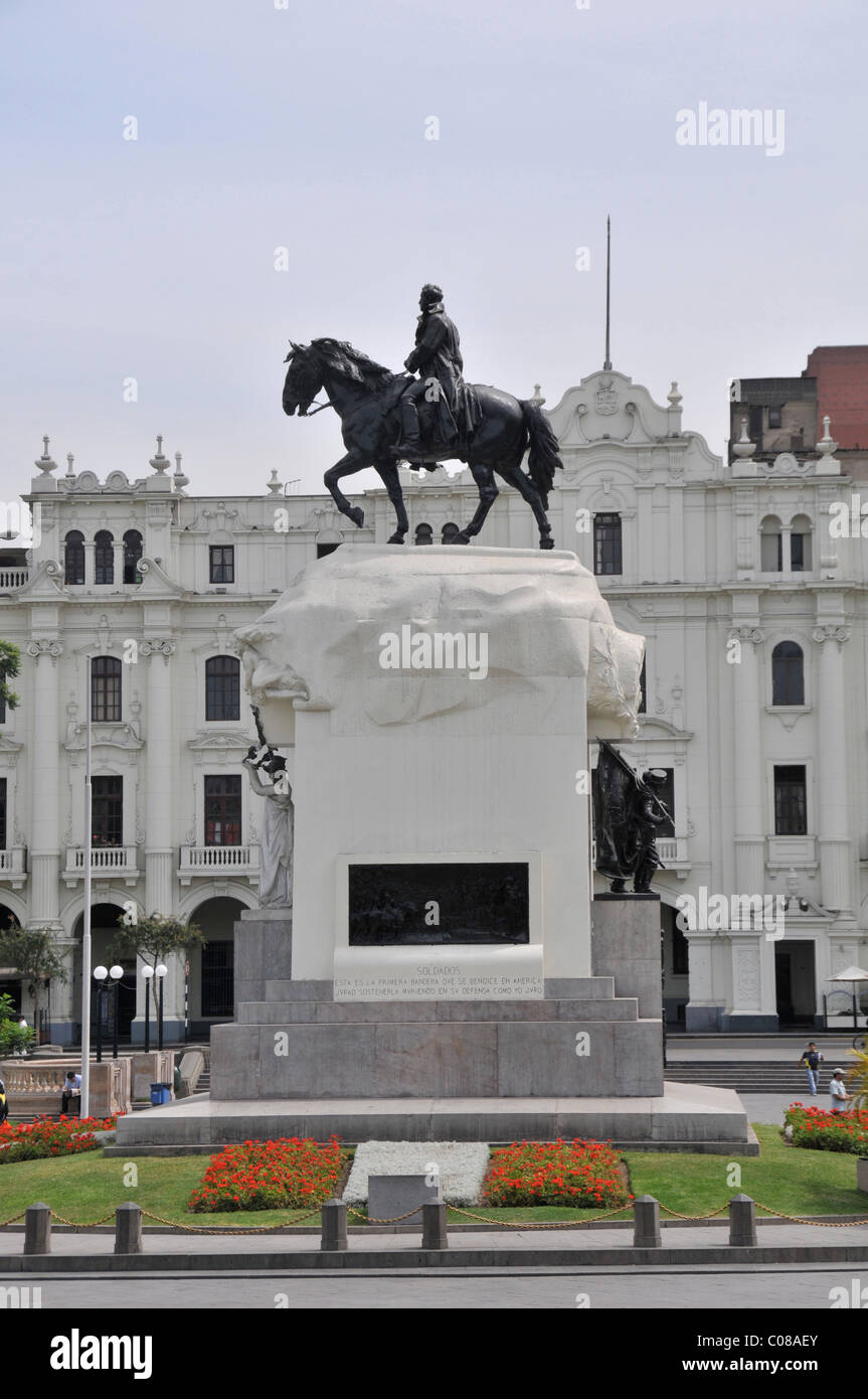 Monumento a José de San Martín, Lima, Perù Foto Stock