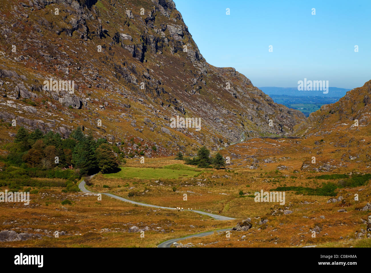 Il Gap di Dunloe, Parco Nazionale di Killarney, nella contea di Kerry, Irlanda Foto Stock