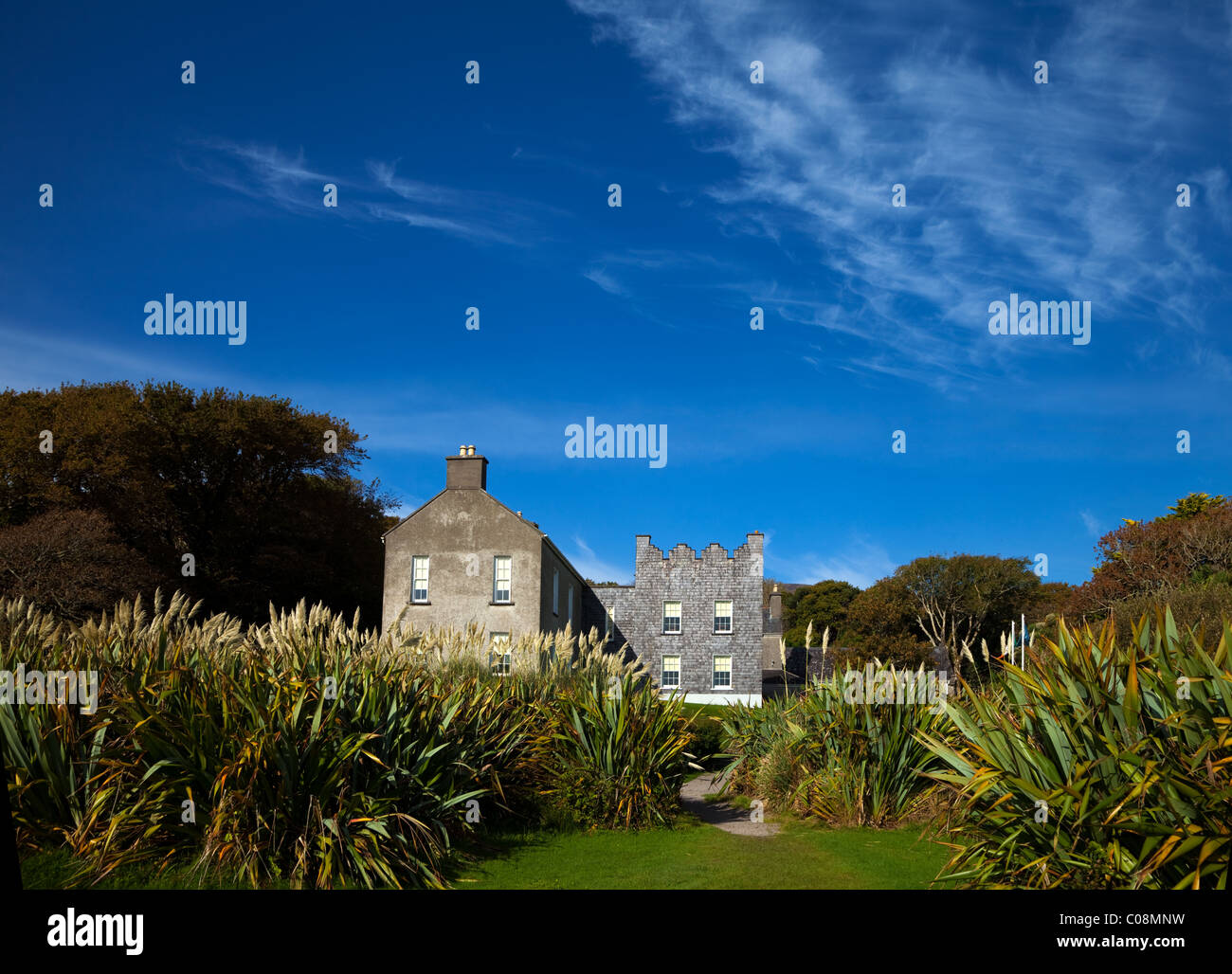 Il Derrynane House, la casa di Daniel O'Connell, vicino a Caherdaniel, l'anello di Kerry, la Contea di Kerry, Irlanda Foto Stock
