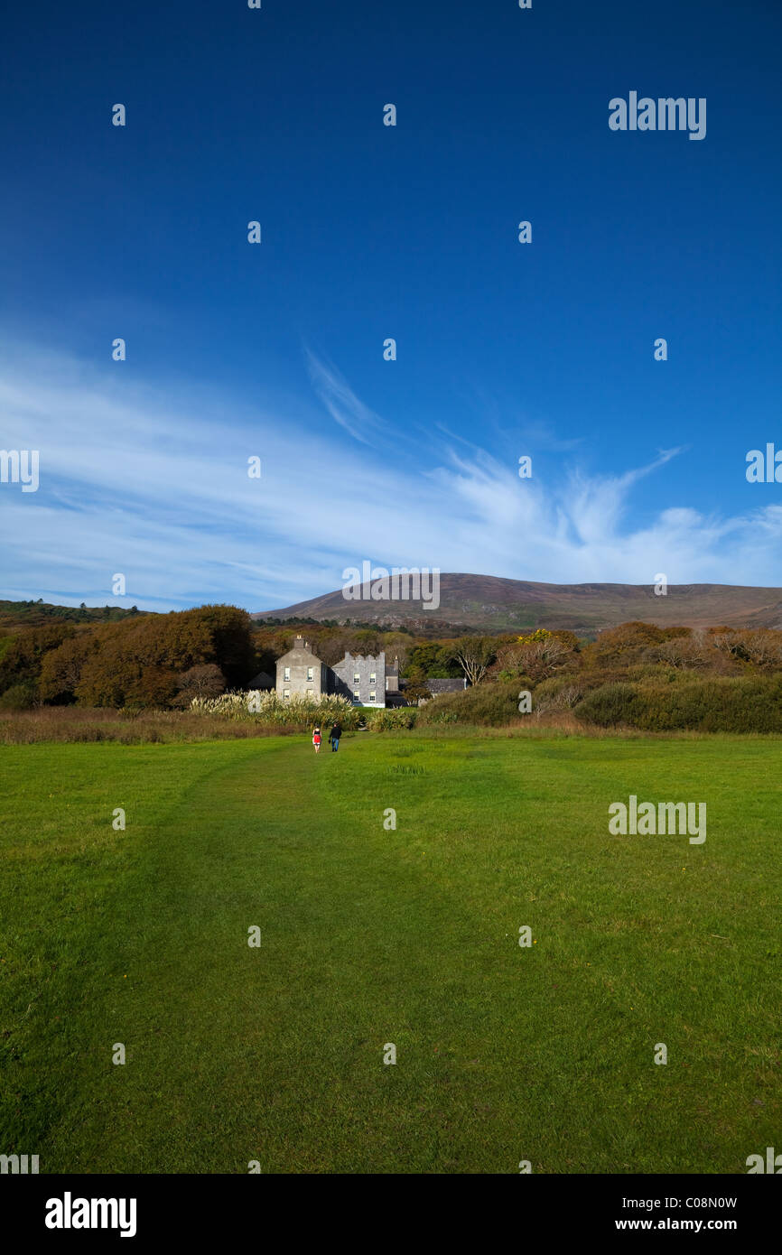 Il Derrynane House 1844, la casa di Daniel O'Connell, vicino a Caherdaniel, l'anello di Kerry, la Contea di Kerry, Irlanda Foto Stock
