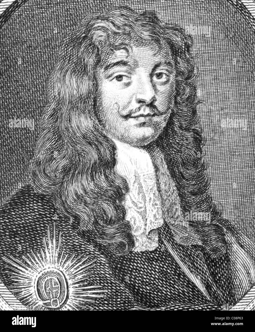 Henry Bennett, 1° Conte di Arlington (1618-1685) su incisione dal 1700s. Statista inglese. Foto Stock