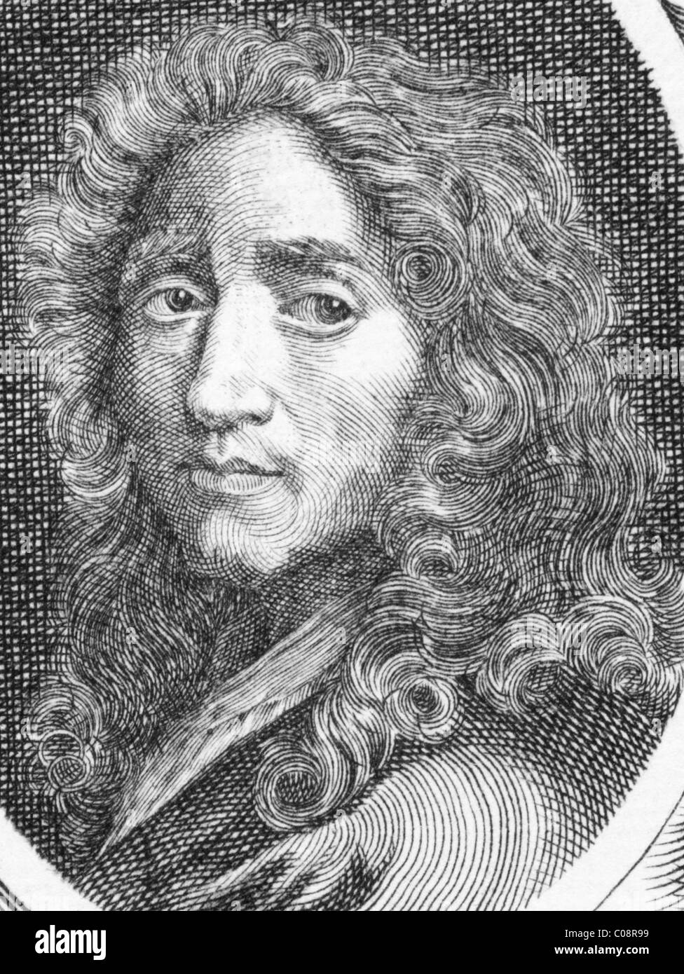 Pierre Mignard (1612-1695) su incisione dal 1800s. Pittore Francese. Foto Stock