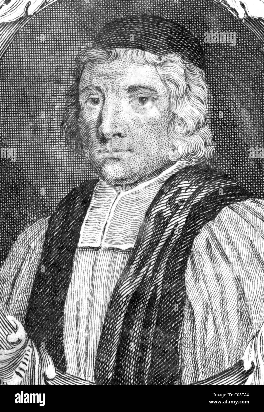 William Beveridge (1637-1708) su incisione dal 1700s. Vescovo inglese di St Asaph. Foto Stock