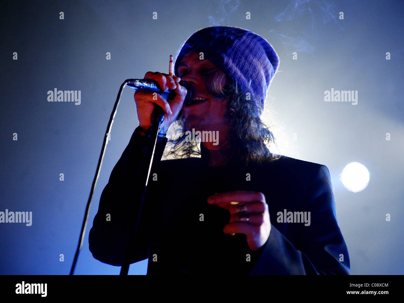 Ville Valo di lui performing live al Palladium di Colonia, Germania - 24.02.2008 : Foto Stock