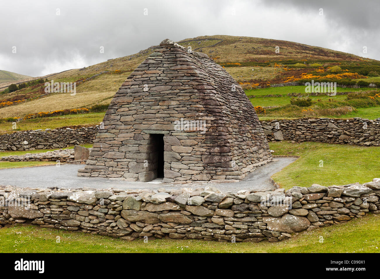 Chiesa paleocristiana, corbelled vault, Gallarus Oratorio, la penisola di Dingle, nella contea di Kerry, Irlanda Isole britanniche, Europa Foto Stock