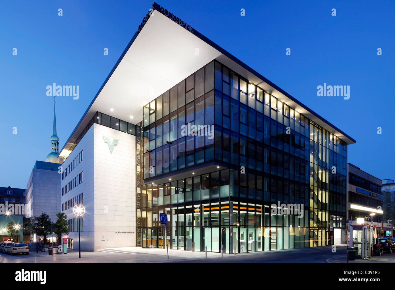 Volksbank Dortmund, Dortmund, la zona della Ruhr, Renania settentrionale-Vestfalia, Germania, Europa Foto Stock