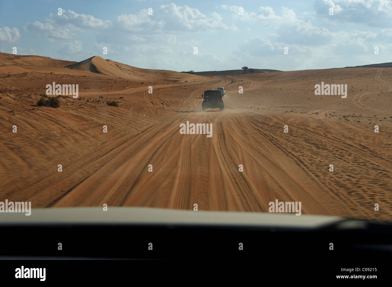 Viaggio nel deserto Wahiba Sands, Al Wasil, Oman, Medio Oriente Foto Stock