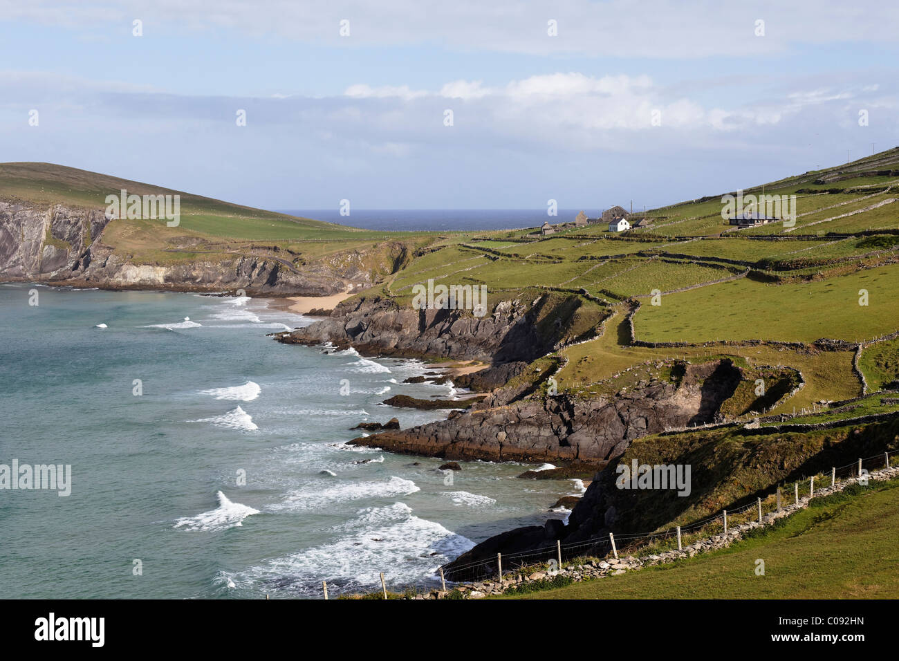 Dunmore Testa, penisola di Dingle, nella contea di Kerry, Irlanda Isole britanniche, Europa Foto Stock
