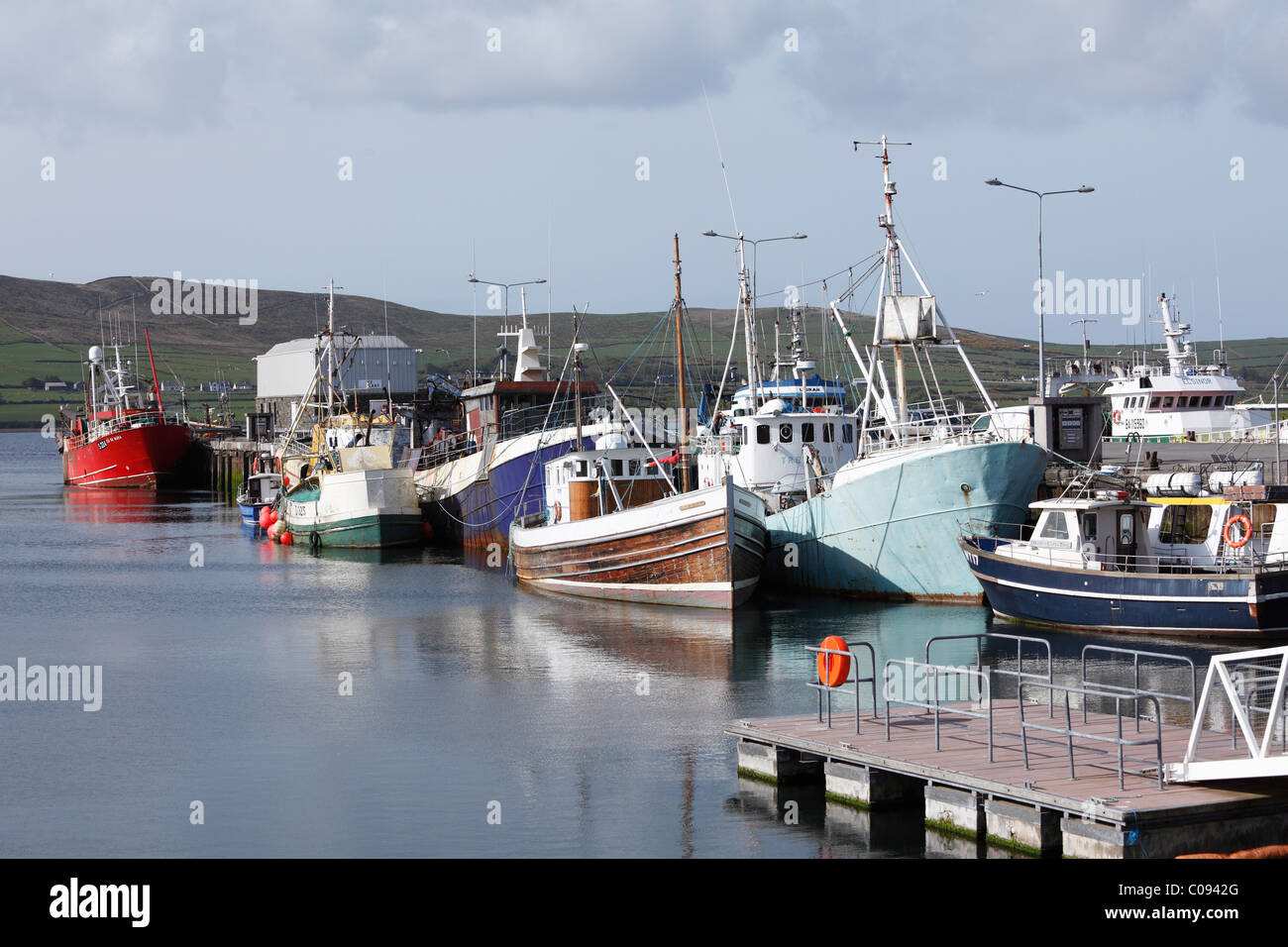 Porto di pesca, Dingle, nella contea di Kerry, Irlanda Isole britanniche, Europa Foto Stock