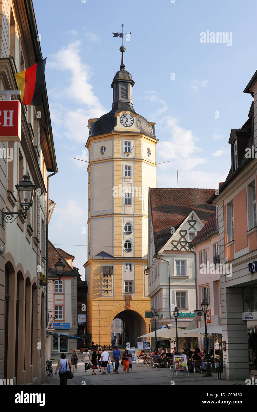 Herrieden Gate, Ansbach, Media Franconia, Franconia, Baviera, Germania, Europa Foto Stock