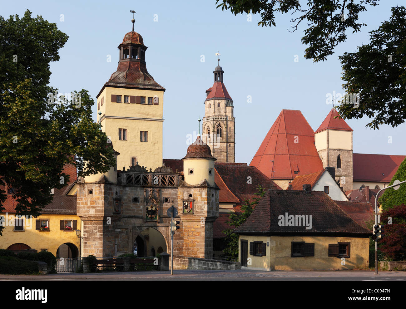Ellinger Gate, Weissenburg in Baviera, Media Franconia, Franconia, Baviera, Germania, Europa Foto Stock