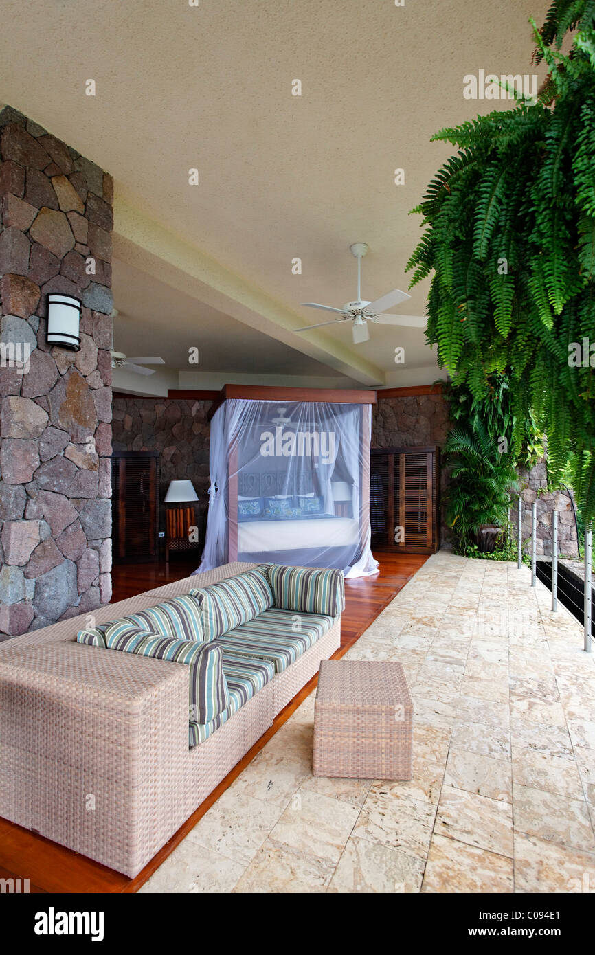 Suite, Jade Mountain hotel di lusso, Saint Lucia, isole Windward, Piccole Antille, Caraibi, Mar dei Caraibi Foto Stock