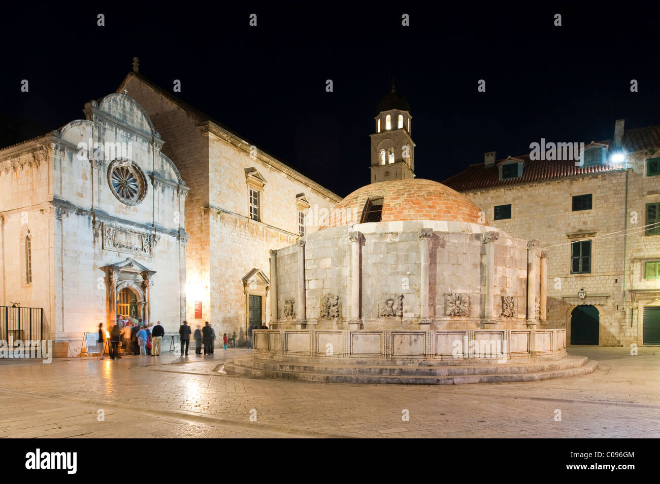 Grande fontana di Onofrio, Dubrovnik, contea di Dubrovnik, Croazia, Europa Foto Stock