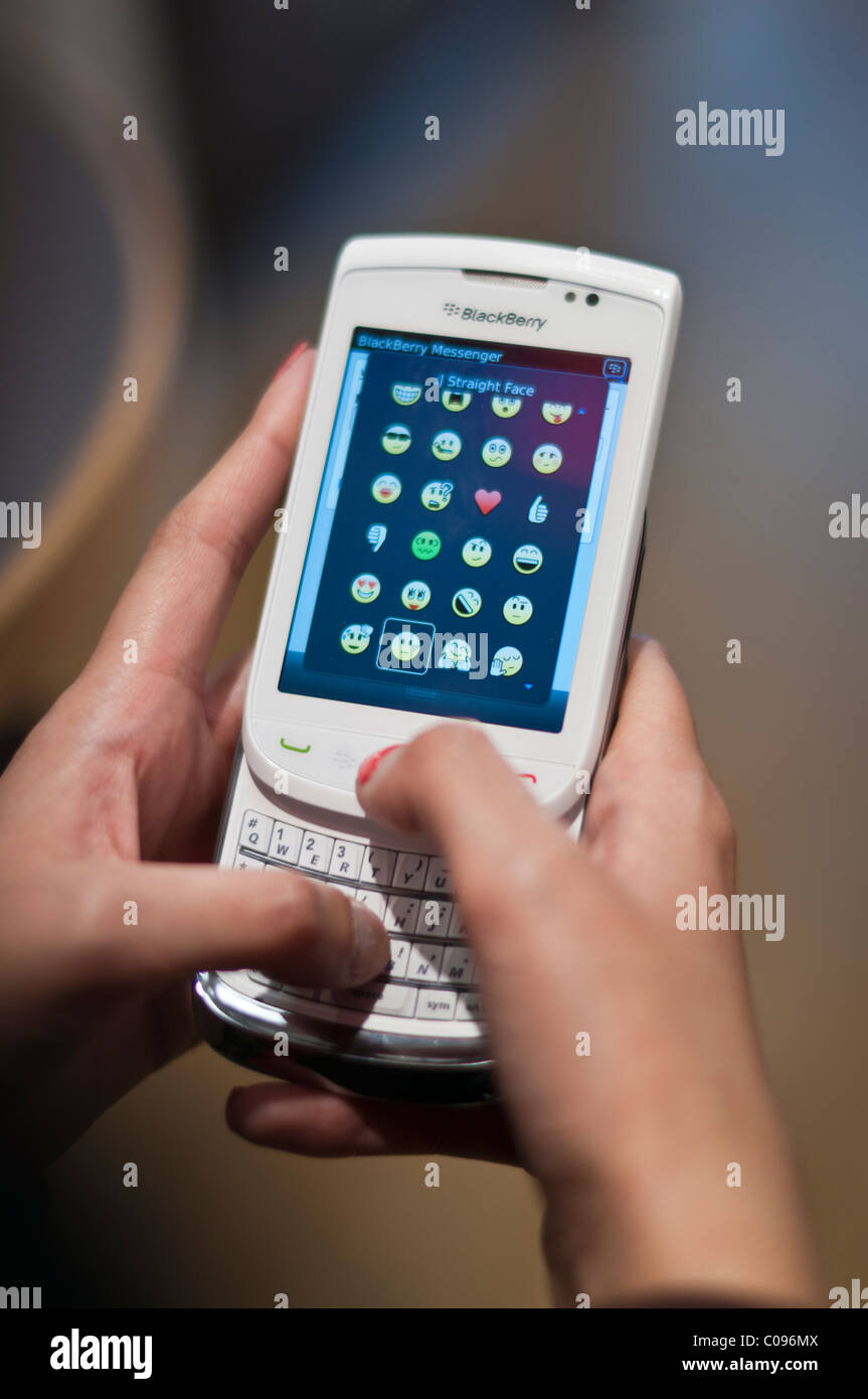 Blackberry messenger Foto Stock