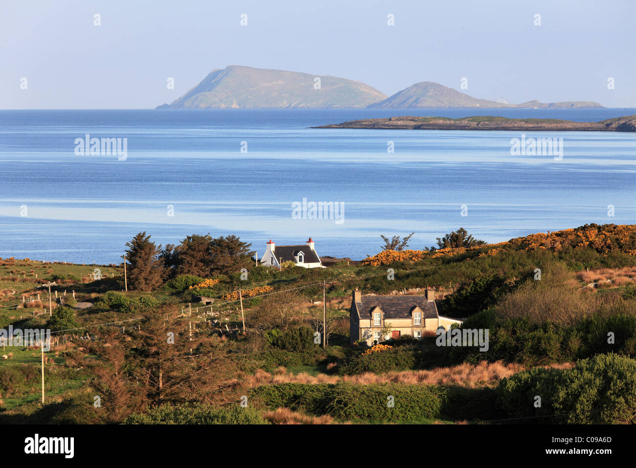 La costa vicino a Eyeries, penisola di Beara, County Cork, Irlanda Isole britanniche, Europa Foto Stock