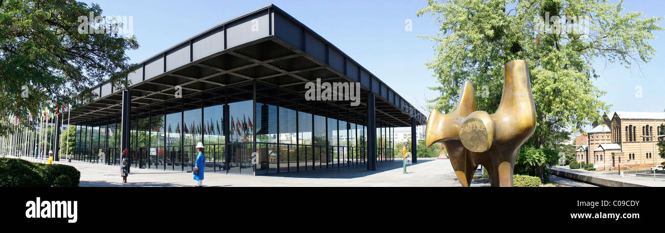 Neue Nationalgalerie museo di arte moderna, Berlino, Germania, Europa Foto Stock