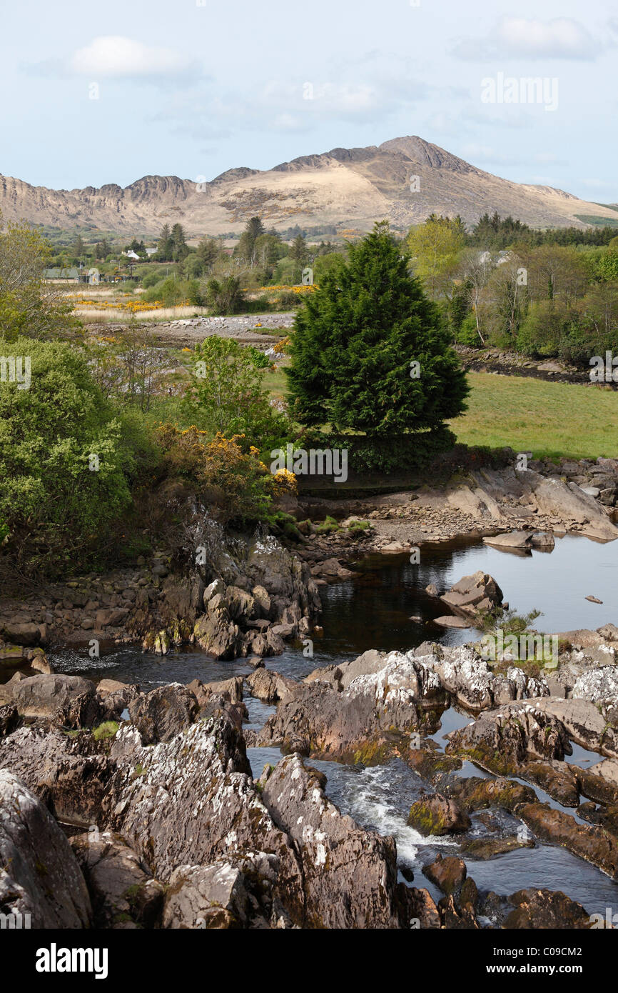 Creek in Sneem, Ring of Kerry County Kerry, Irlanda Isole britanniche, Europa Foto Stock