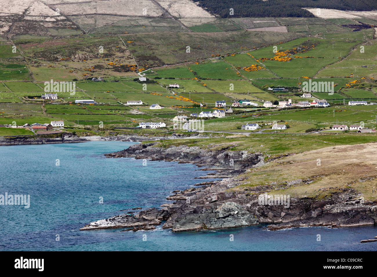 San Finan's Bay, Ballynahow, Skellig Ring, nella contea di Kerry, Irlanda Isole britanniche, Europa Foto Stock