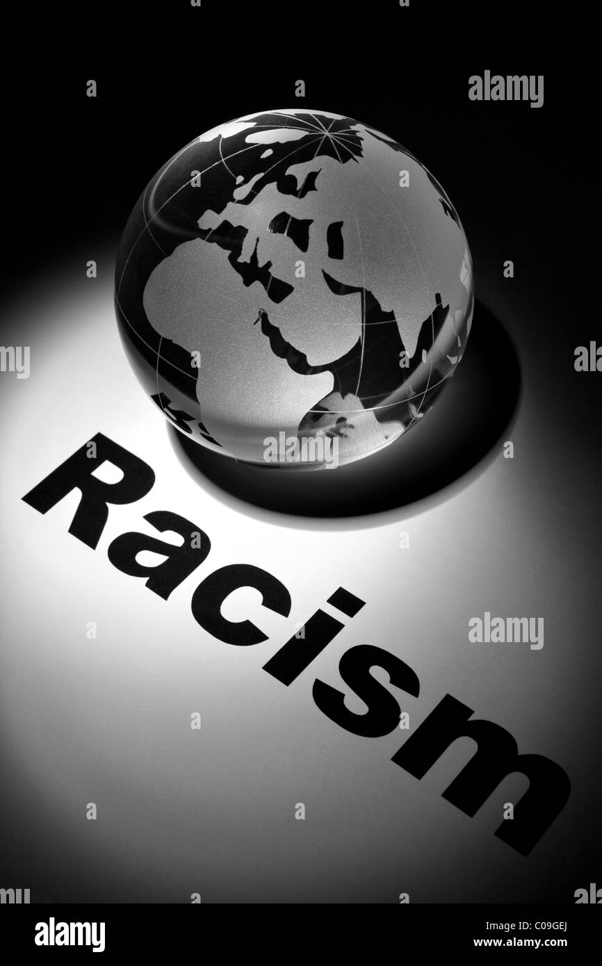 Globe, il concetto di razzismo Foto Stock