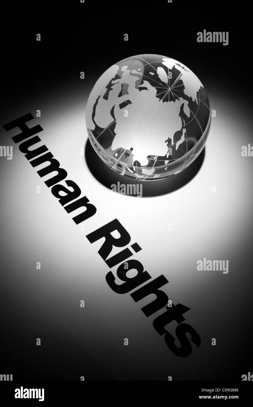 Globe, il concetto di diritti umani Foto Stock