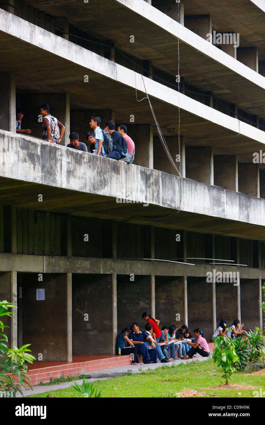HKBP Nommensen University, vista esterna, Medan, nell isola di Sumatra, in Indonesia, in Asia Foto Stock