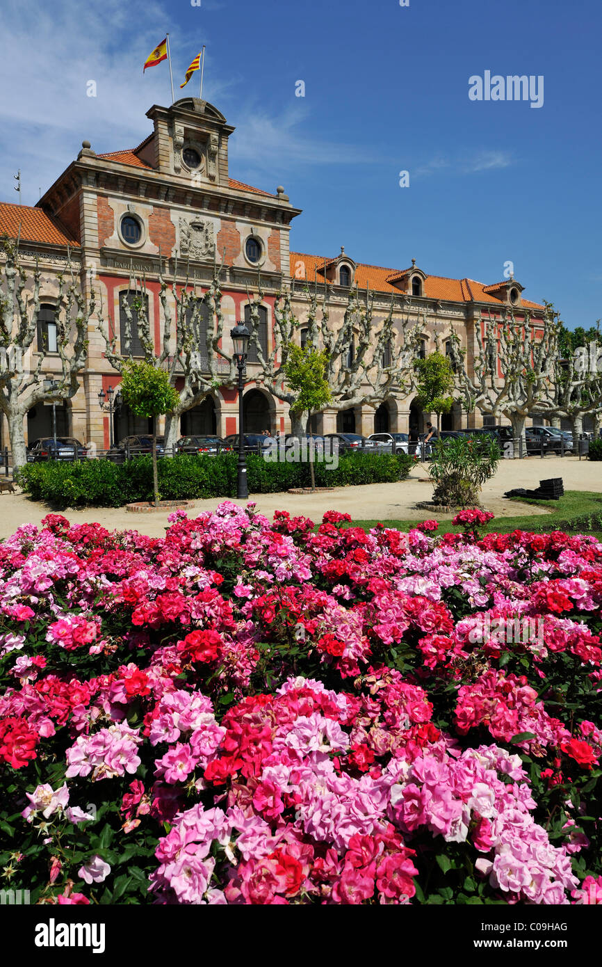 Il Parlamento de Catalunya, il parlamento catalano, Parc de la Ciutadella, Barcellona, in Catalogna, Spagna, Europa Foto Stock