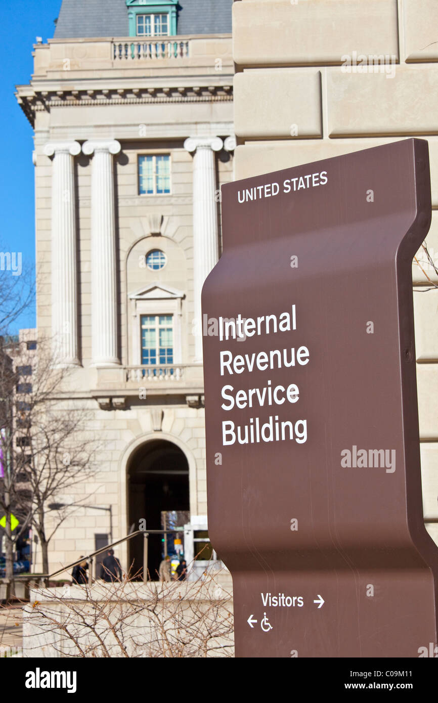 Edificio IRS a Washington DC Foto Stock