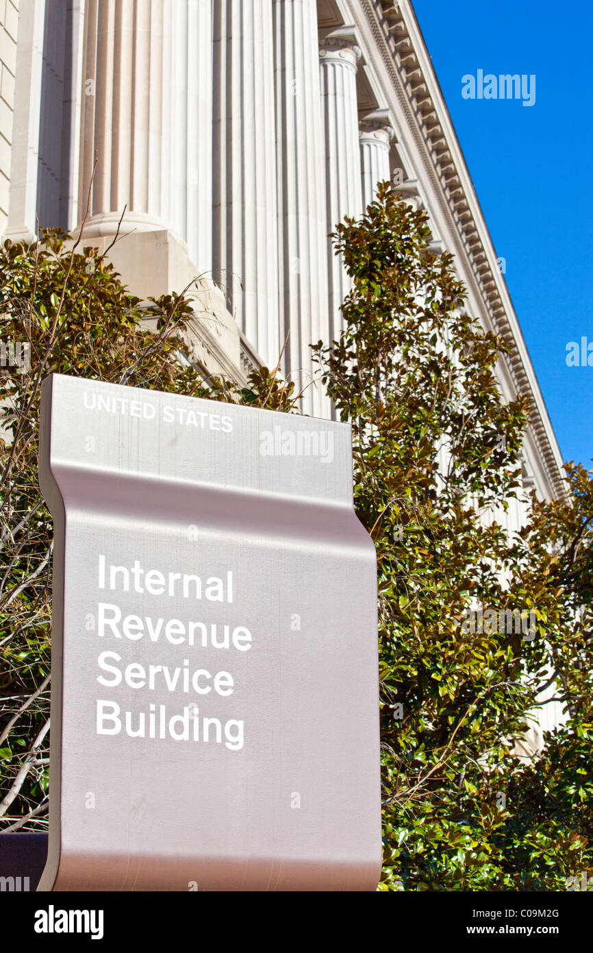 Edificio IRS a Washington DC Foto Stock