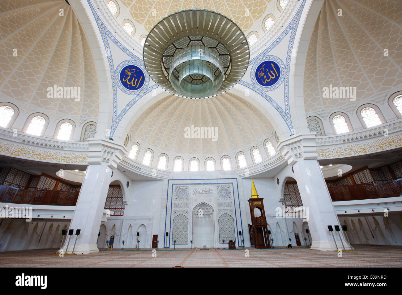 Sala di Preghiera, Wilayah Persekutuan moschea, Kuala Lumpur, Malesia, Asia Foto Stock