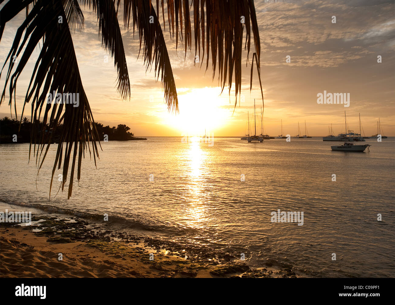 Tramonto a Bayahibe Repubblica Dominicana Foto Stock