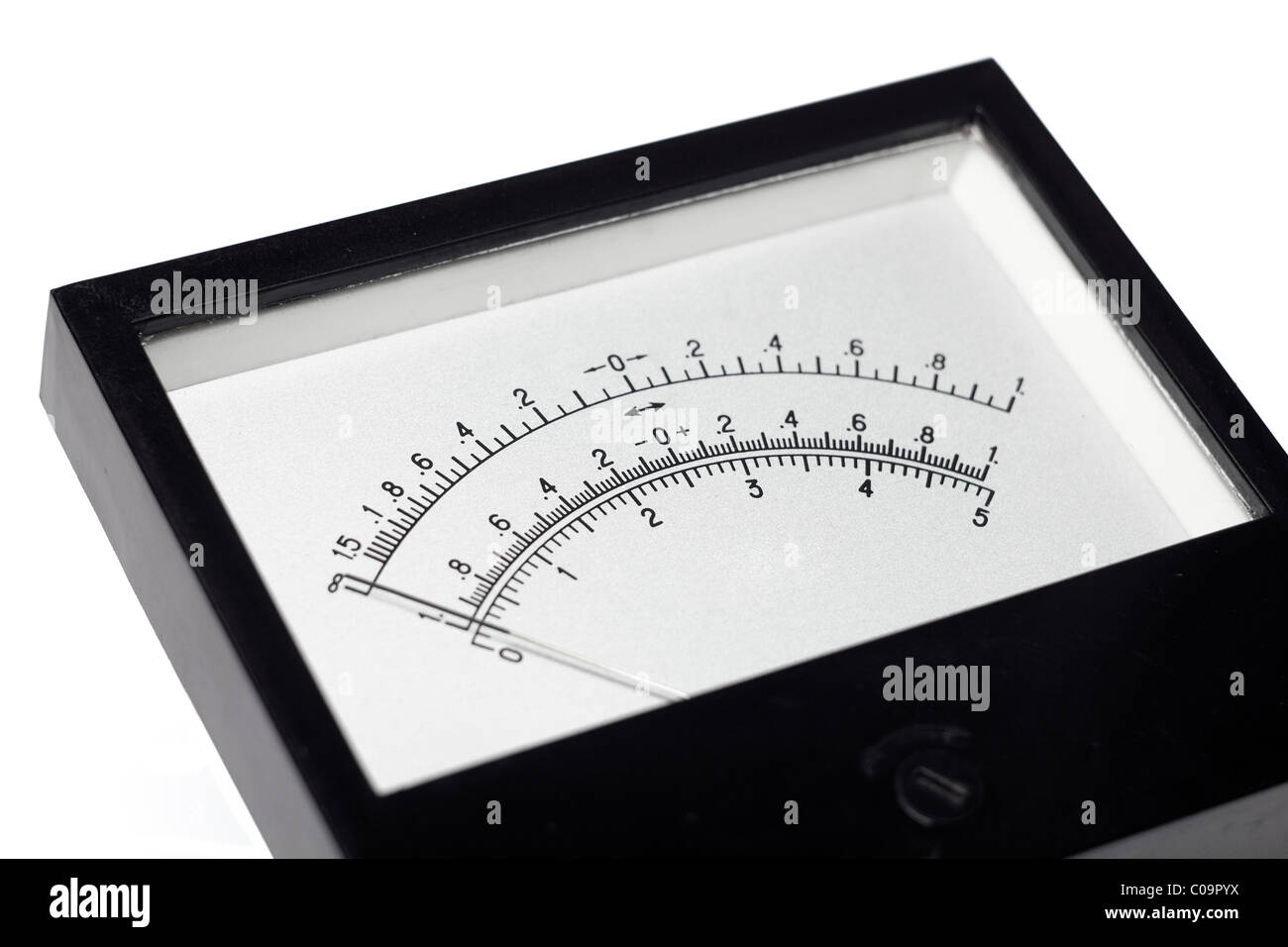 L'immagine del dispositivo di misurazione isolata, su sfondo bianco Foto Stock