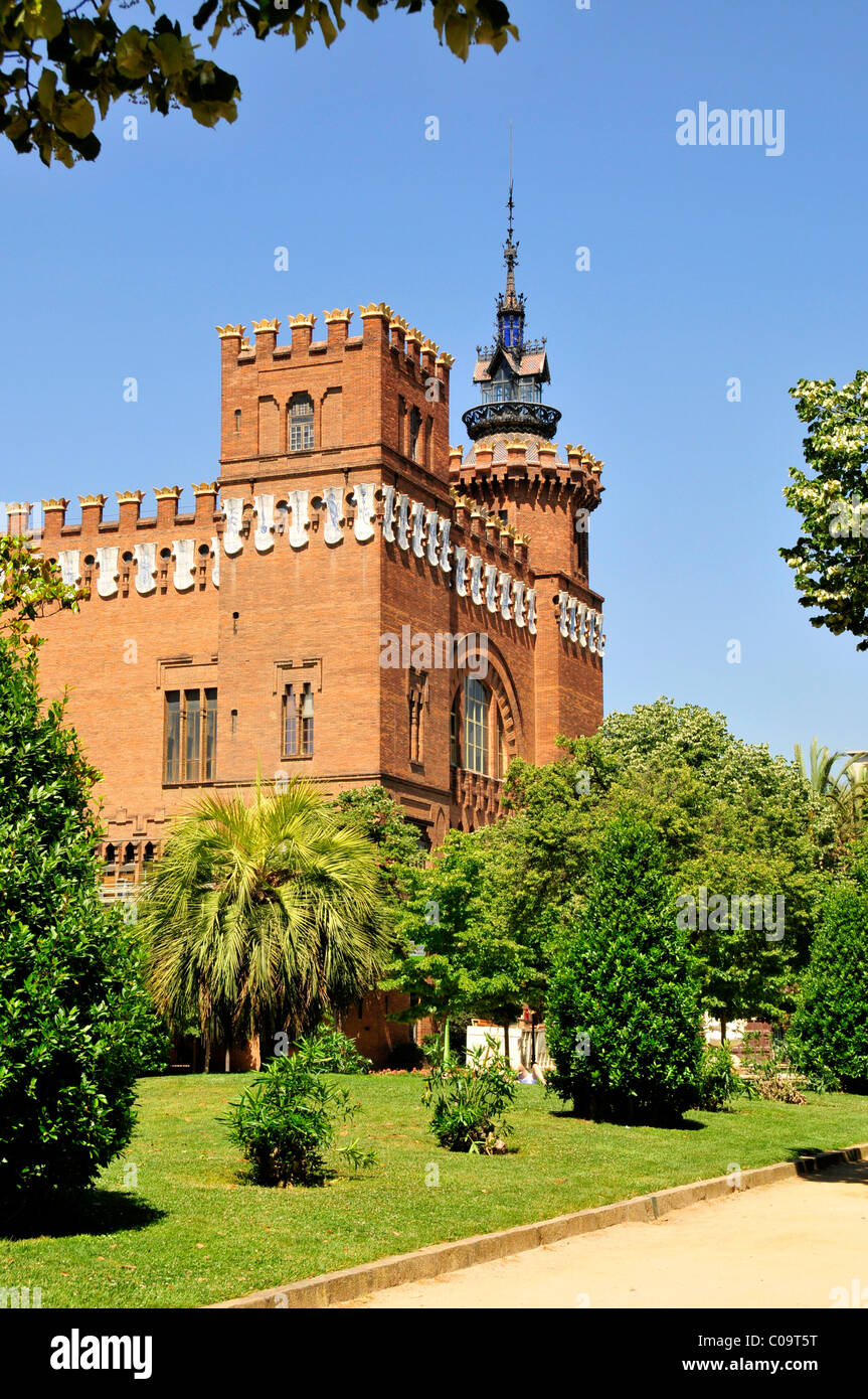 Castell dels Tres Dragons, Castello dei tre draghi, nel Parc de la Ciutadella, Barcellona, Spagna, Penisola Iberica Foto Stock