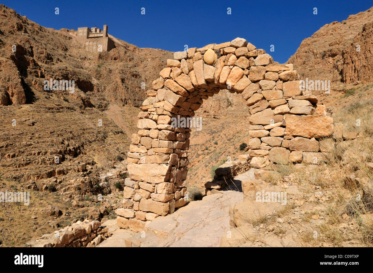 Deir Mar Musa al-Habashi, il Monastero di San Mosè l'Abissino, Siria, Medio Oriente e Asia Orientale Foto Stock