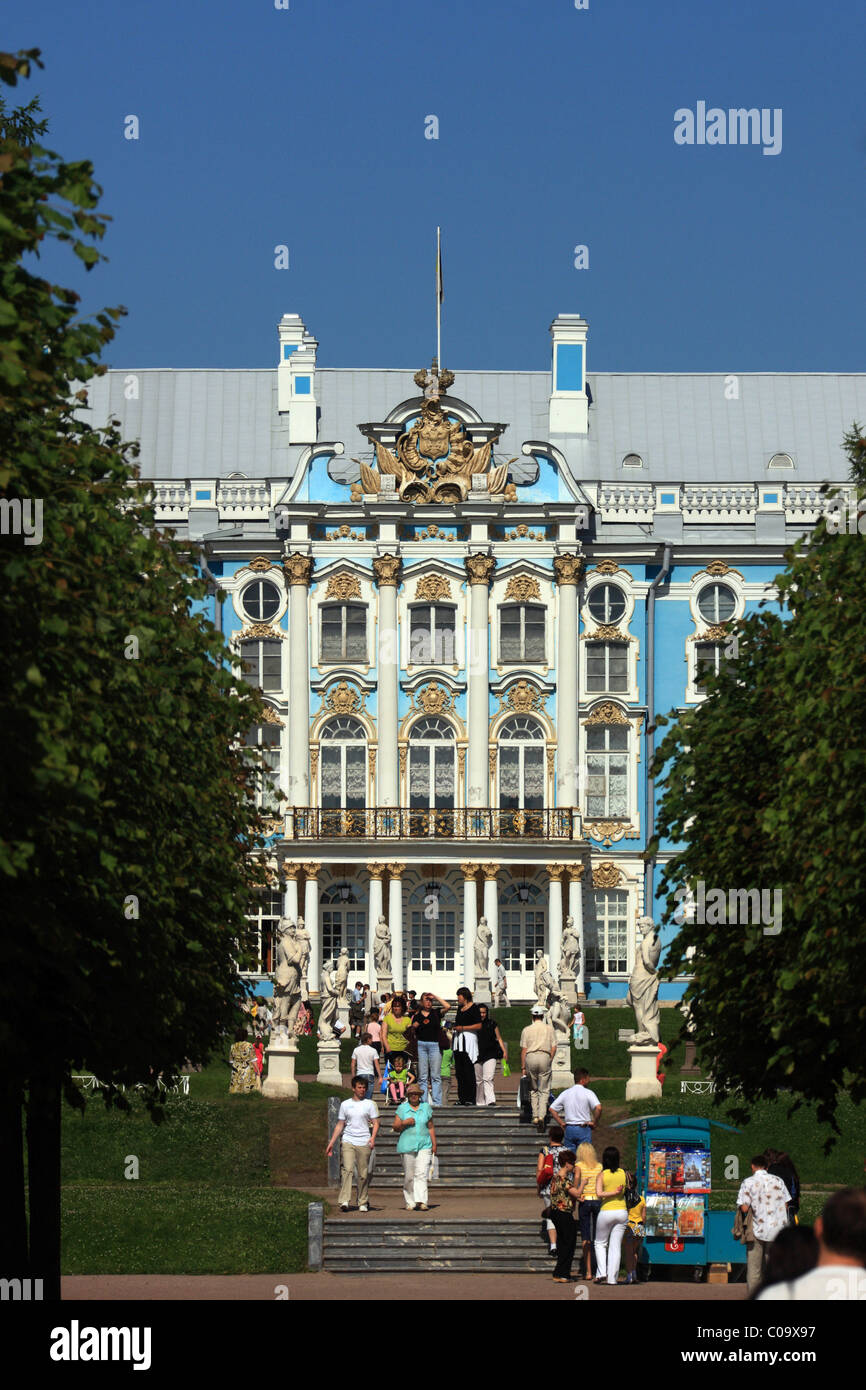 Carskoe Selo, il Palazzo di Caterina a San Pietroburgo, Russia, Europa Foto Stock