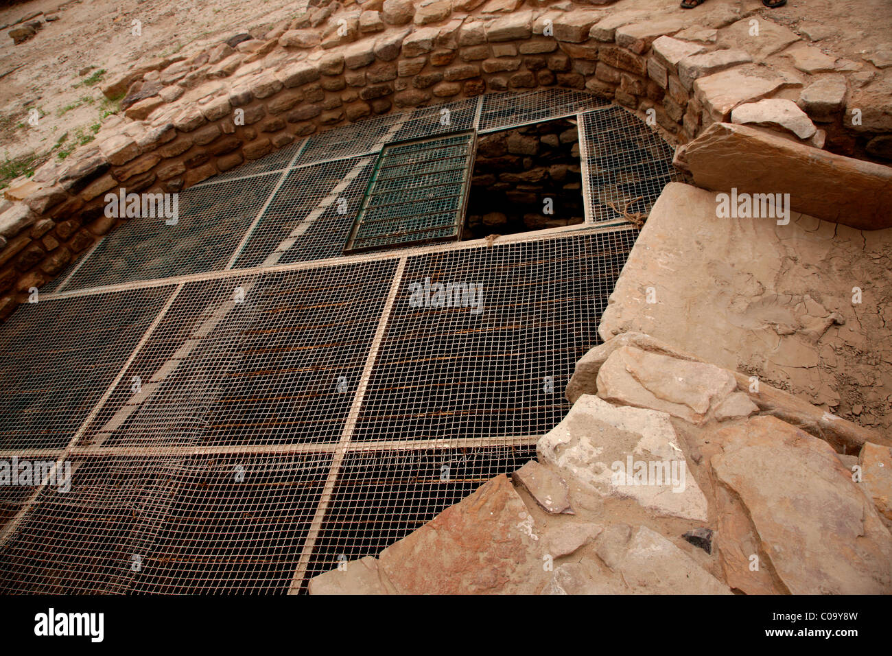 Resti di civiltà Harappan presso il sito di scavo di Dholavira, Gujarat, India Foto Stock