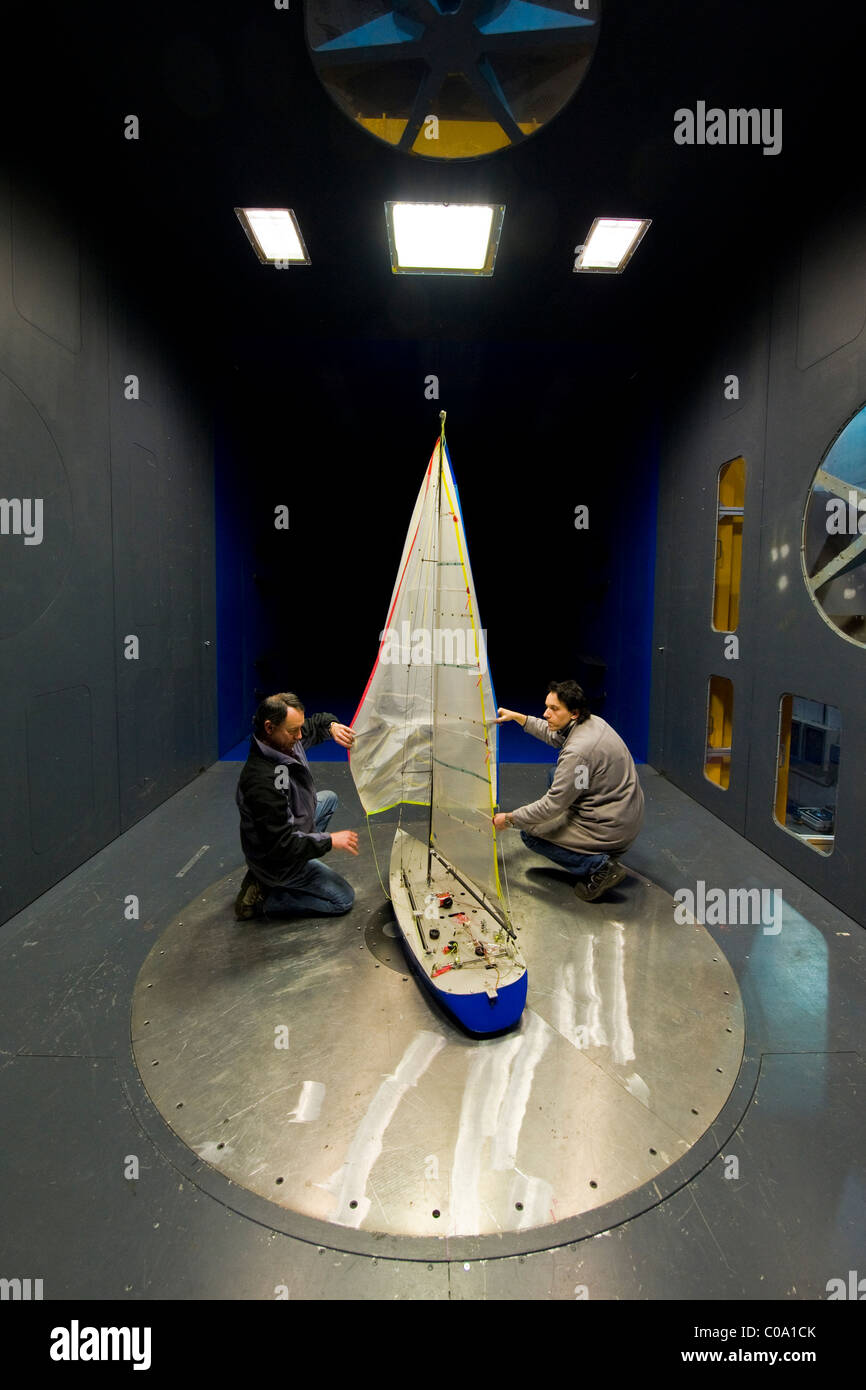Strato di confine e aeronautiche in galleria del vento, Politecnico di Milano, Italia Foto Stock