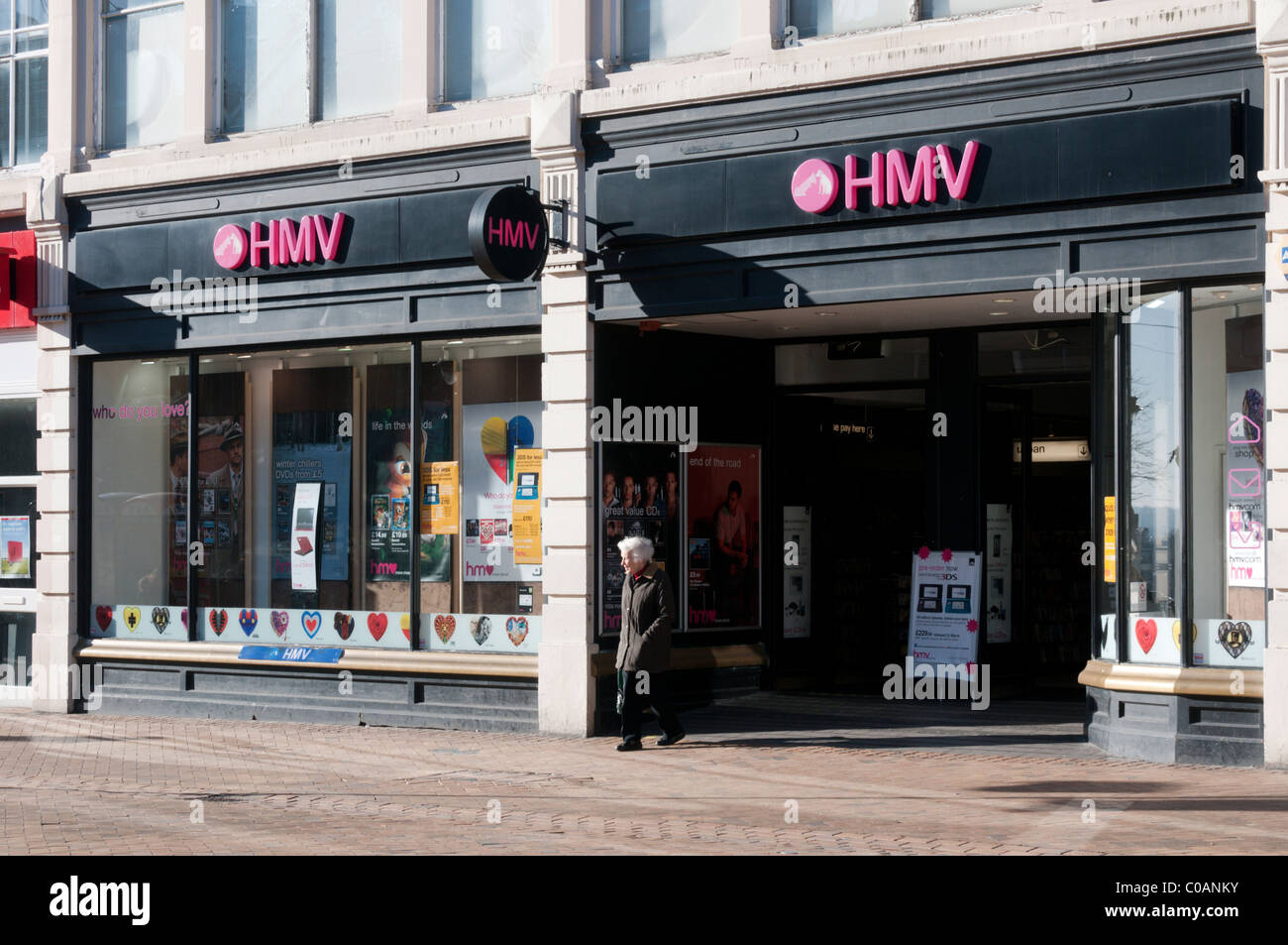HMV shop nella High Street, Bromley, Kent Foto Stock