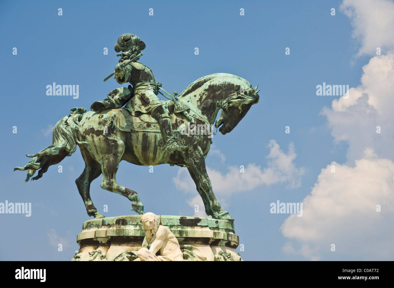 Statua del Principe Eugenio di Savoia Galleria Nazionale Ungherese di Budapest, Ungheria, Europa UE Foto Stock
