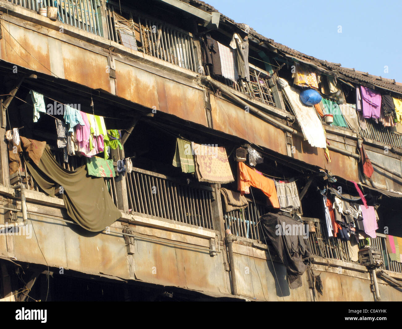 India. Vecchi edifici coloniali nel centro di Mumbai Foto Stock