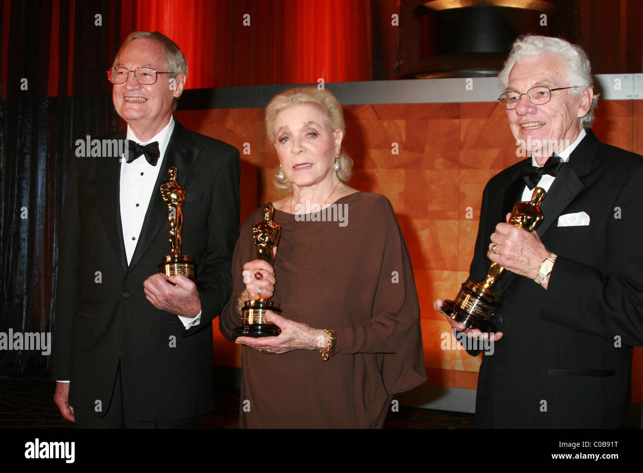 Roger Corman, Lauren Bacall e Gordon Willis Academy of Motion Pictures e delle scienze 2009 Governatori Awards Gala - Arrivi Foto Stock