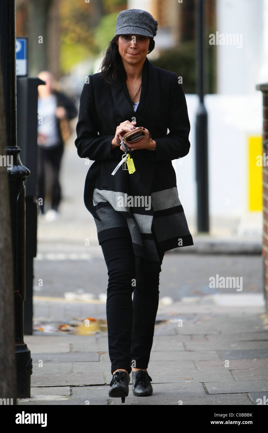 Christine Bleakley 'l'uno show' presentatore televisivo visto parcheggiare la sua vettura prima di andare a un bar nella zona ovest di Londra. Dove Foto Stock