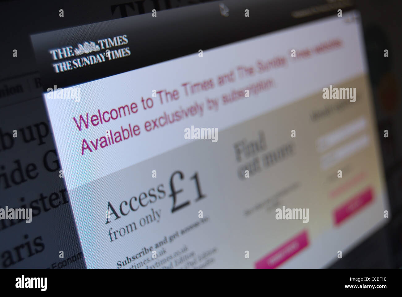 Una foto illustrazione delle notizie internazionali e newscorp sito web relative a pagamenti per il loro contenuto news Foto Stock