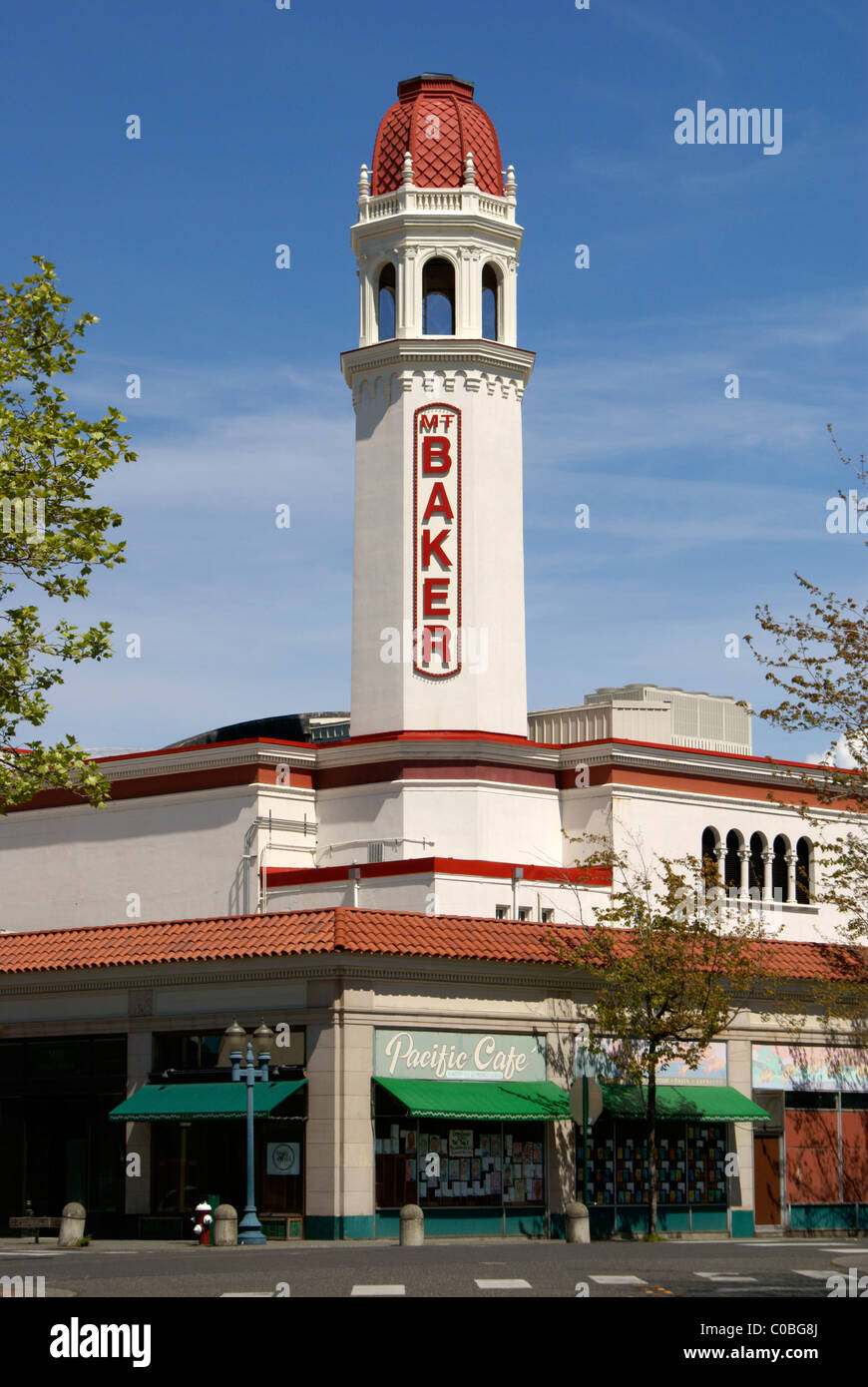 Il stile Spanish-Moorish Mount Baker Theatre di Bellingham, nello Stato di Washington, USA Foto Stock