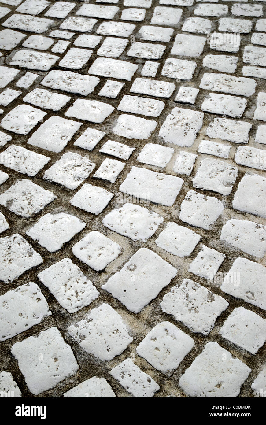 Sfondo della pavimentazione pietre di colore grigio Foto Stock