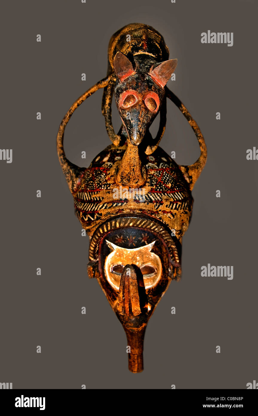 Maschera Yaka Repubblica del Congo xx secolo Africa Foto Stock