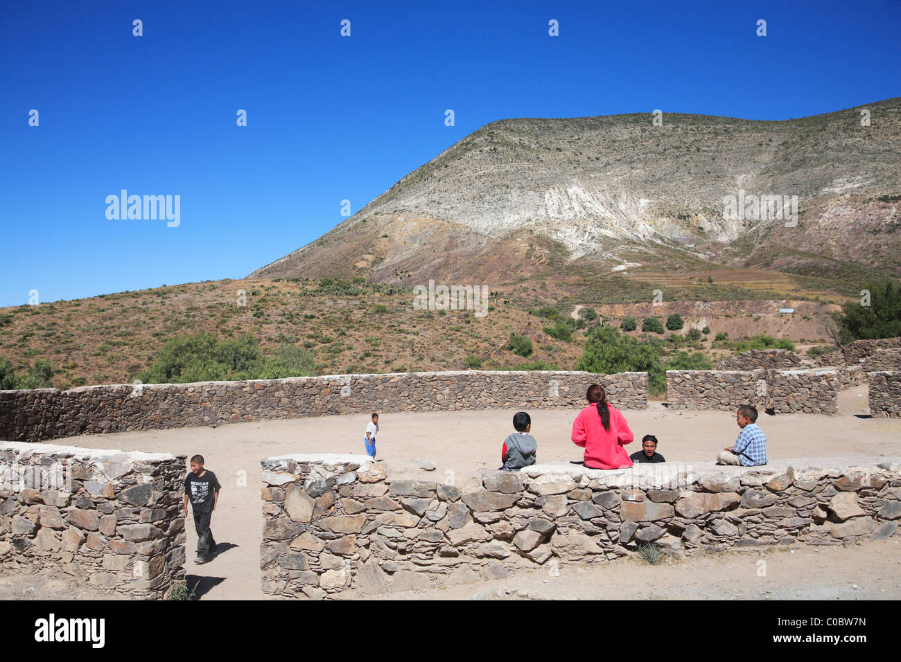 Old Bull Ring di combattimento, Real De Catorce, San Luis Potosi, Messico Foto Stock